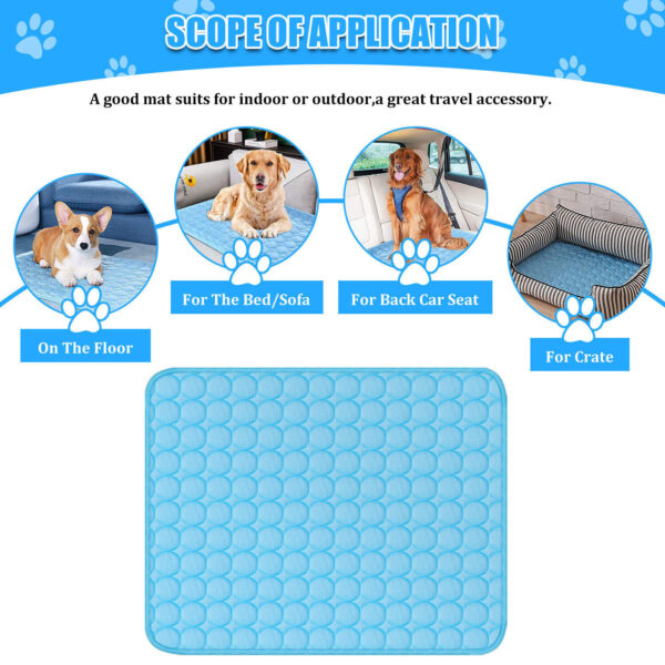 ⁦Pet Cooling Mat Cool Pad Cushion Dog Cat Puppy Blanket For Summer Sleeping Bed Dog Cooling Bed Pet Cooling Mat⁩ - الصورة ⁦10⁩