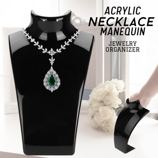 ⁦Acrylic Display Stand Necklace Pendant Bust Mannequin Earring Jewelry Chain Show⁩ - الصورة ⁦8⁩