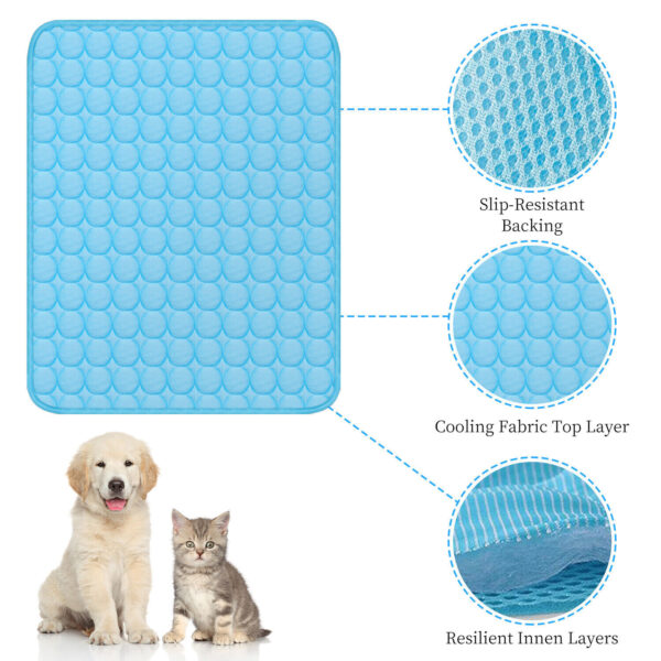 ⁦Pet Cooling Mat Cool Pad Cushion Dog Cat Puppy Blanket For Summer Sleeping Bed Dog Cooling Bed Pet Cooling Mat⁩ - الصورة ⁦4⁩