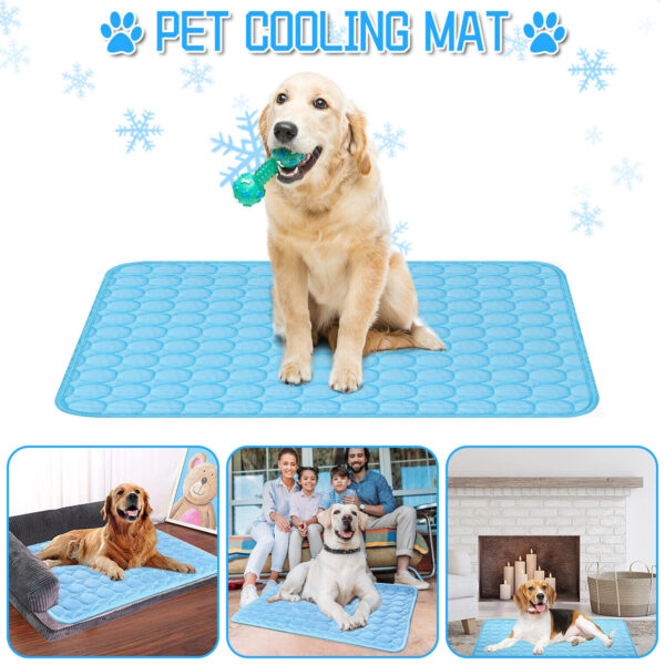 ⁦Pet Cooling Mat Cool Pad Cushion Dog Cat Puppy Blanket For Summer Sleeping Bed Dog Cooling Bed Pet Cooling Mat⁩ - الصورة ⁦9⁩