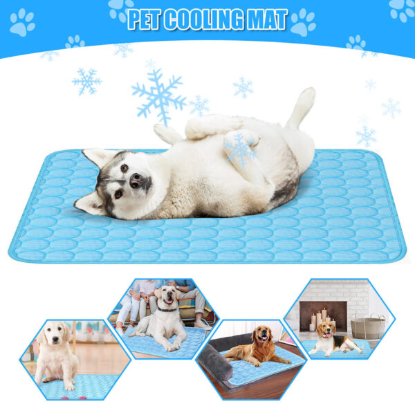 ⁦Pet Cooling Mat Cool Pad Cushion Dog Cat Puppy Blanket For Summer Sleeping Bed Dog Cooling Bed Pet Cooling Mat⁩ - الصورة ⁦5⁩