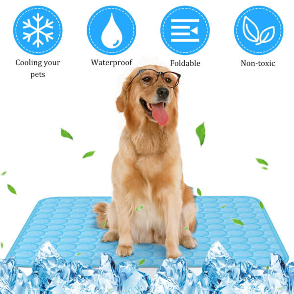 ⁦Pet Cooling Mat Cool Pad Cushion Dog Cat Puppy Blanket For Summer Sleeping Bed Dog Cooling Bed Pet Cooling Mat⁩ - الصورة ⁦2⁩