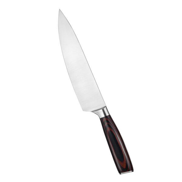 ⁦Kegani Japanese Chef Knife 8 Inch - Chefs Knife High Carbon Stainless Steel Knife Kitchen Cooking Knife - Rosewood FullTang Sharp Knife With Sheath⁩ - الصورة ⁦6⁩