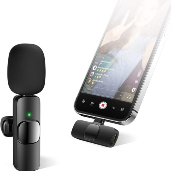 ⁦Wireless Lavalier Lapel Microphone For IPhone IPad Professional Wireless Clip Mic - Cordless Omnidirectional Condenser Recording Mic For Interview Video Podcast Vlog YouTube⁩ - الصورة ⁦4⁩