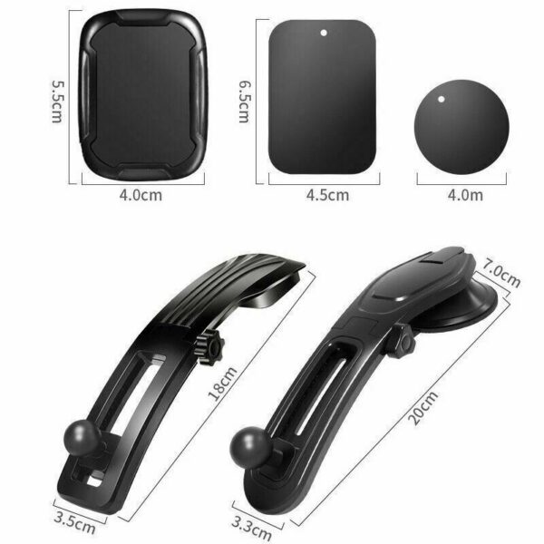 ⁦360 Rotatable Phone Mount Holder Car Dashboard Gravity Adjustable GPS Stand Rotating Car Phone Holder Universal Dashboard Mount Car Holder GPS Phone Stands Auto Accessories Car Phone Holder⁩ - الصورة ⁦6⁩