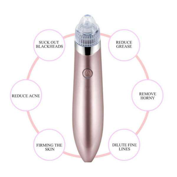 ⁦Electric Blackhead Vacuum Pore Cleaner Acne Pimple Remover Strong Suction Tool Electric Blackhead Remover Pore Vacuum Suction Diamond Dermabrasion Face Cleaner⁩ - الصورة ⁦6⁩