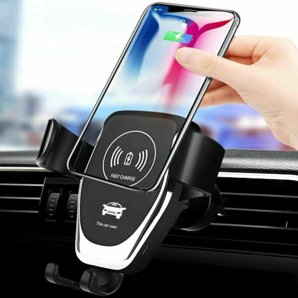 ⁦10W QI Wireless Fast Car Charger Mount Holder Stand Automatic Clamping Charging⁩ - الصورة ⁦4⁩