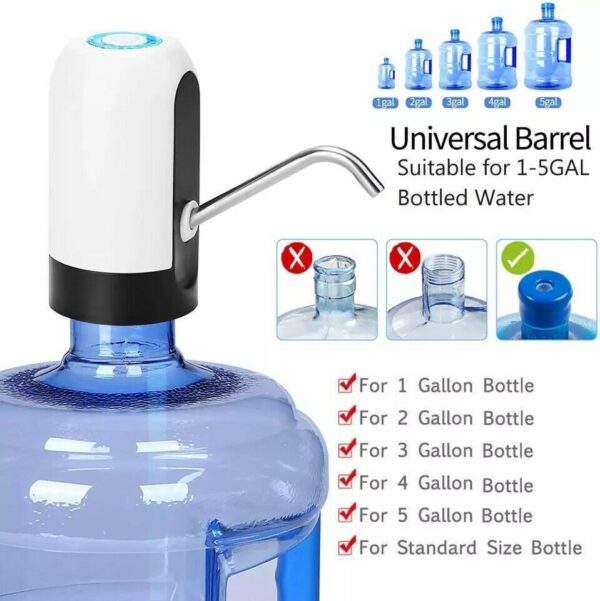 ⁦Water Bottle Electric Automatic Universal Dispenser 5 Gallon USB USB Water Dispenser Automatic Drinking Water Bottle⁩ - الصورة ⁦6⁩