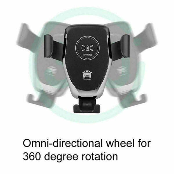 ⁦10W QI Wireless Fast Car Charger Mount Holder Stand Automatic Clamping Charging⁩ - الصورة ⁦7⁩