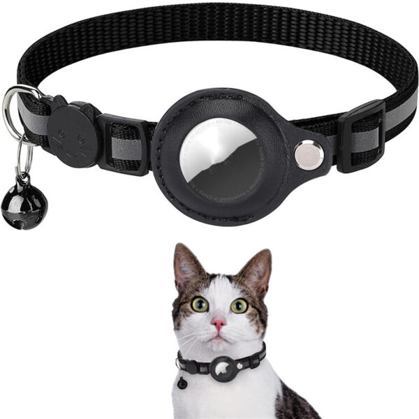 ⁦Reflective Collar Waterproof Holder Case For Airtag  Protective Cover Cat Dog Kitten Puppy Nylon Collar  NO AIRTAG Included⁩ - الصورة ⁦3⁩