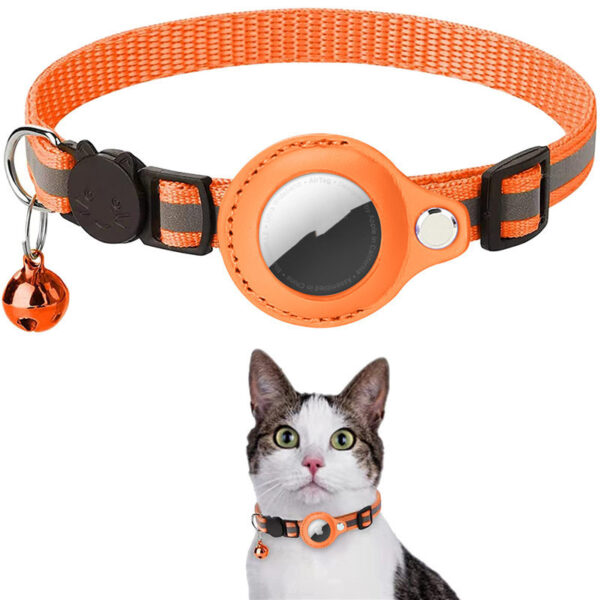 ⁦Reflective Collar Waterproof Holder Case For Airtag  Protective Cover Cat Dog Kitten Puppy Nylon Collar  NO AIRTAG Included⁩ - الصورة ⁦7⁩