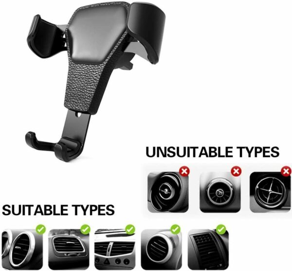 ⁦Universal Car Mount Holder Stand Air Vent Cradle For Mobile Cell Phone Gravity Car Mount Air Vent Phone Holder For I Phone X XR XS Max S Amsung S10 Note9⁩ - الصورة ⁦4⁩