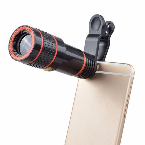 ⁦HD 8X Clip On Optical Zoom Telescope Camera Lens For Universal Mobile Cell Phone⁩ - الصورة ⁦6⁩