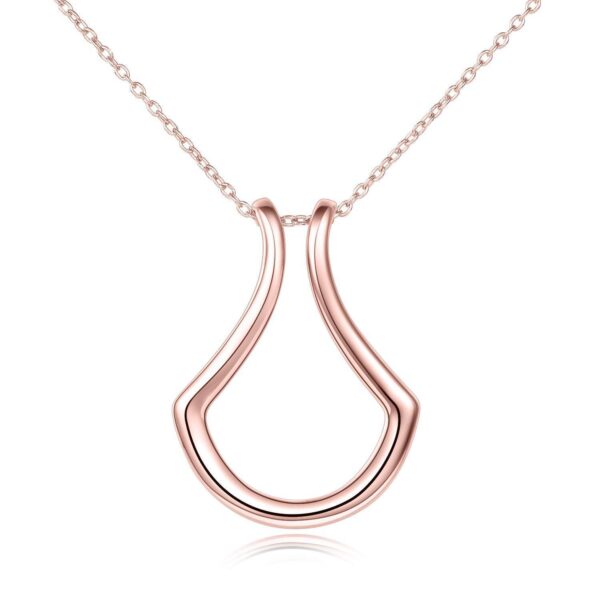 ⁦Sterling Silver Ring Holder Necklace Pendant Jewelry for Women⁩ - الصورة ⁦8⁩