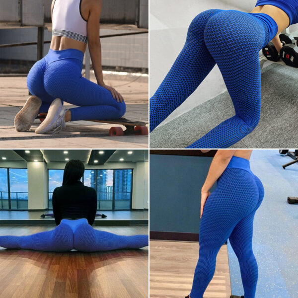 ⁦TIK Tok Leggings Women Butt Lifting Workout Tights Plus Size Sports High Waist Yoga Pants⁩ - الصورة ⁦5⁩