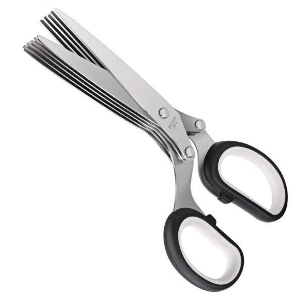 ⁦Herb Scissors With Multi Blades Stainless Steel Fast Cutting Shear Kitchen Tool⁩ - الصورة ⁦4⁩