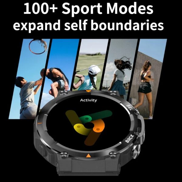 ⁦MAX18 Men Smartwatch AMOLED1.43inch Big Screen BT Calls Gesture Control AI Voice Sports Smart Watch Men⁩ - الصورة ⁦3⁩