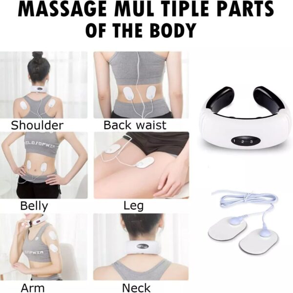 ⁦Electric Tens Unit Pulse Neck Massager Magnetic Pulse Therapy Vertebra Relax⁩ - الصورة ⁦3⁩