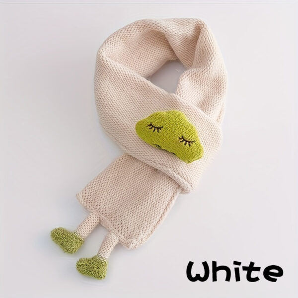 ⁦Children's Scarf, Girls Warm Knitted Scarf, Cute Cloud Neck Scarf For Autumn And Winter Kids Scarf Soft Warm Knit Neck Warmer Winter Classic Scarf For Boys Girls⁩ - الصورة ⁦8⁩