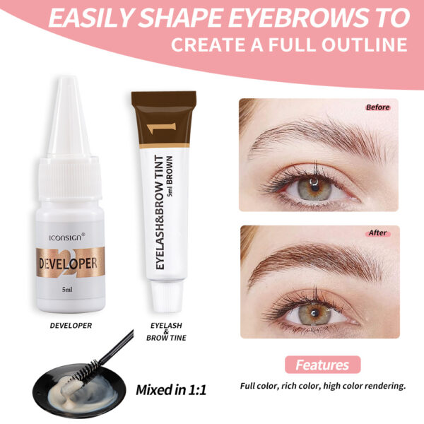 ⁦ICONSIGN Lash Lift EyeLash Eyebrow Dye Tint Kit Lashes Perm Set Brow Lamination Makeup Tools⁩ - الصورة ⁦7⁩