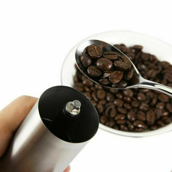 ⁦Hand Crank Pepper Conical Burr Grinder Coffee Beans Mill Muller Stainless Steel⁩ - الصورة ⁦8⁩