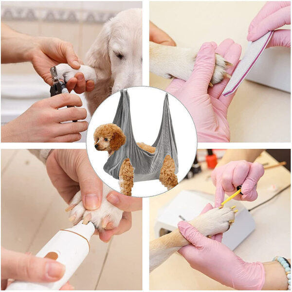 ⁦Pet Dog Cat Grooming Hammock Harness Dog Hammock Restraint Bag Helper Breathable Dogs Grooming Trimming Hammock Helper Cats⁩ - الصورة ⁦9⁩