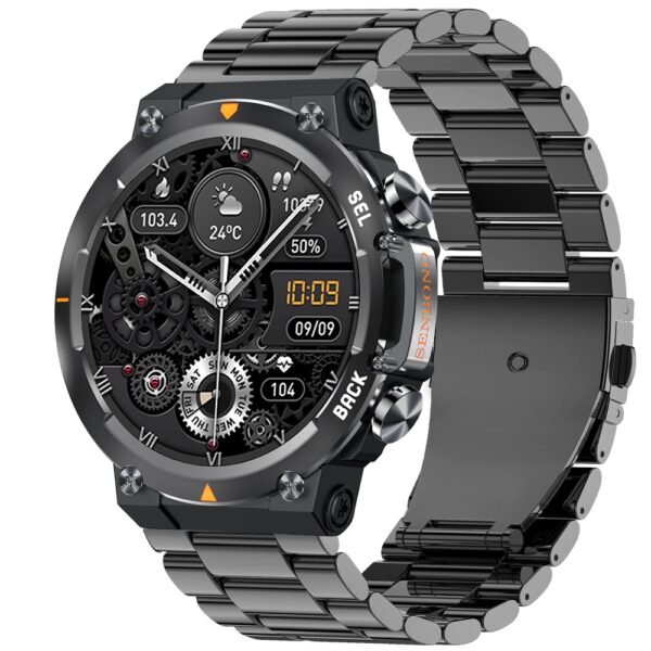 ⁦MAX18 Men Smartwatch AMOLED1.43inch Big Screen BT Calls Gesture Control AI Voice Sports Smart Watch Men⁩ - الصورة ⁦4⁩