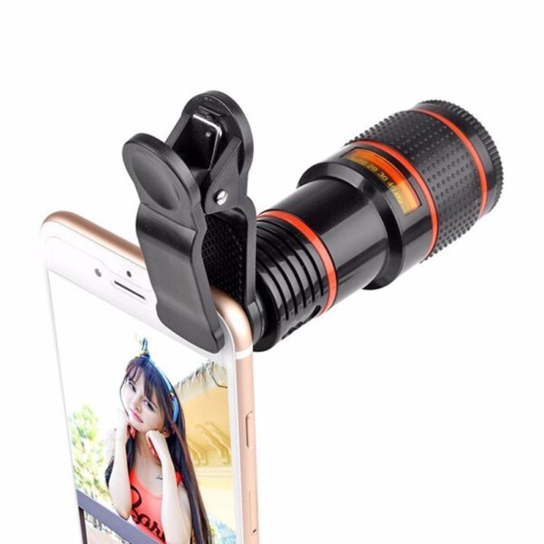 ⁦HD 8X Clip On Optical Zoom Telescope Camera Lens For Universal Mobile Cell Phone⁩ - الصورة ⁦5⁩