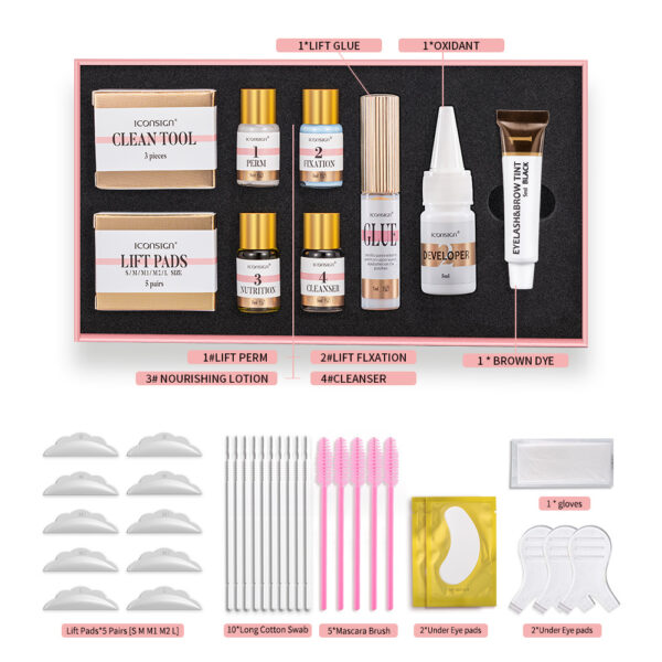 ⁦ICONSIGN Lash Lift EyeLash Eyebrow Dye Tint Kit Lashes Perm Set Brow Lamination Makeup Tools⁩ - الصورة ⁦9⁩