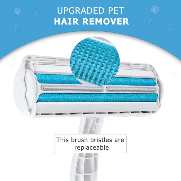 ⁦Pet Hair Roller Remover Lint Brush 2-Way Dog Cat Comb Tool Convenient Cleaning Dog Cat Fur Brush Base Home Furniture Sofa Clothe⁩ - الصورة ⁦4⁩