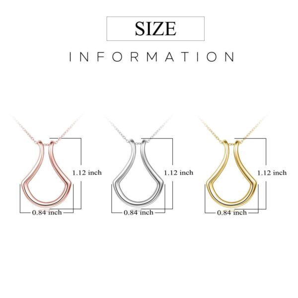 ⁦Sterling Silver Ring Holder Necklace Pendant Jewelry for Women⁩ - الصورة ⁦6⁩