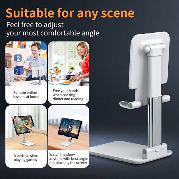 ⁦Cell Phone Stand Desktop Holder Tablet Stand Mount Mobile Phone Desktop Tablet Holder Table Cell Foldable Extend Support Desk Mobile Phone Holder Stand⁩ - الصورة ⁦3⁩