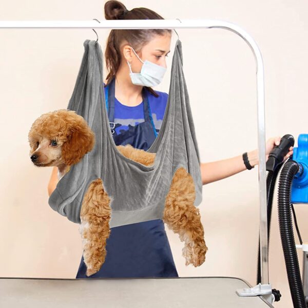 ⁦Pet Dog Cat Grooming Hammock Harness Dog Hammock Restraint Bag Helper Breathable Dogs Grooming Trimming Hammock Helper Cats⁩ - الصورة ⁦7⁩