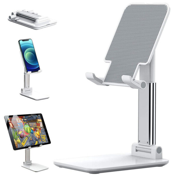 ⁦Cell Phone Stand Desktop Holder Tablet Stand Mount Mobile Phone Desktop Tablet Holder Table Cell Foldable Extend Support Desk Mobile Phone Holder Stand⁩ - الصورة ⁦2⁩