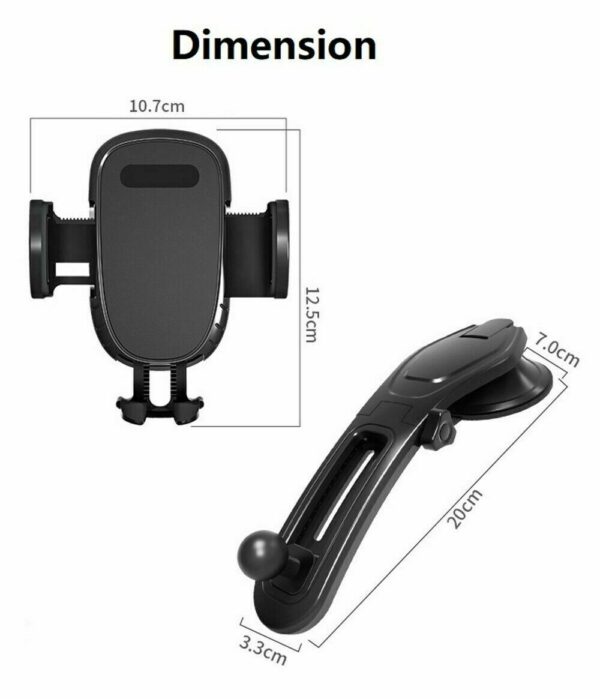 ⁦360 Rotatable Phone Mount Holder Car Dashboard Gravity Adjustable GPS Stand Rotating Car Phone Holder Universal Dashboard Mount Car Holder GPS Phone Stands Auto Accessories Car Phone Holder⁩ - الصورة ⁦4⁩