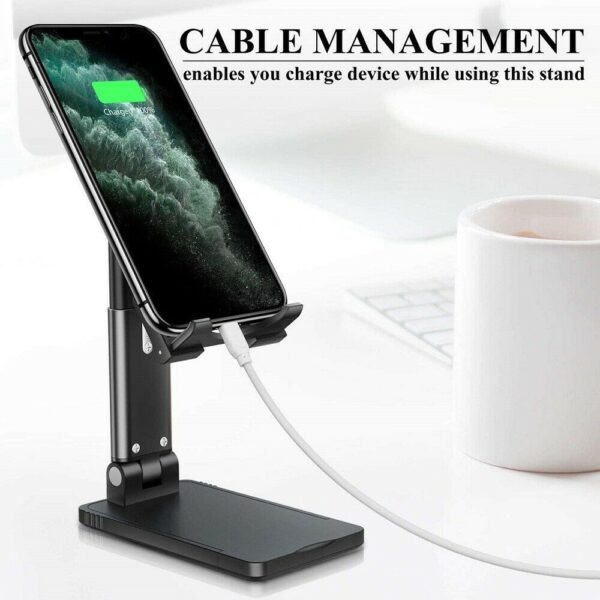 ⁦Cell Phone Stand Desktop Holder Tablet Stand Mount Mobile Phone Desktop Tablet Holder Table Cell Foldable Extend Support Desk Mobile Phone Holder Stand⁩ - الصورة ⁦10⁩