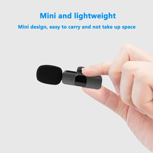 ⁦Wireless Lavalier Lapel Microphone For IPhone IPad Professional Wireless Clip Mic - Cordless Omnidirectional Condenser Recording Mic For Interview Video Podcast Vlog YouTube⁩ - الصورة ⁦10⁩