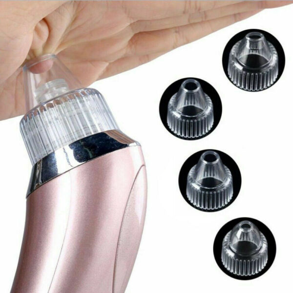 ⁦Electric Blackhead Vacuum Pore Cleaner Acne Pimple Remover Strong Suction Tool Electric Blackhead Remover Pore Vacuum Suction Diamond Dermabrasion Face Cleaner⁩ - الصورة ⁦3⁩