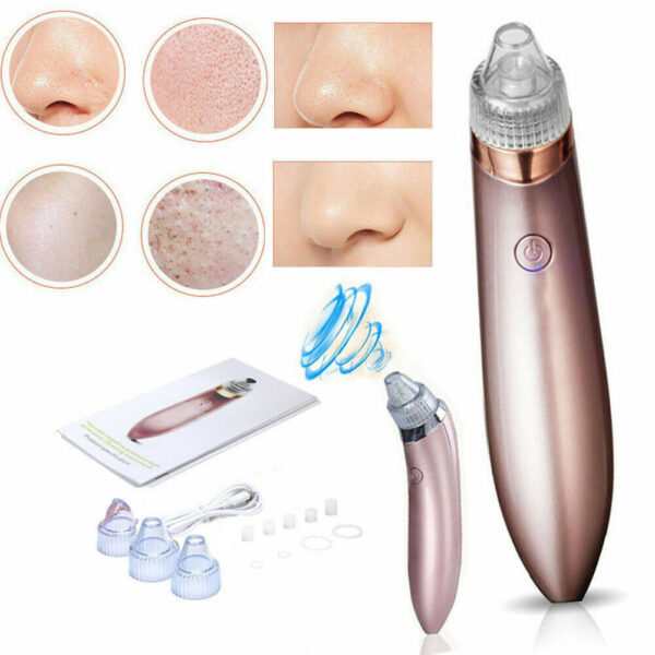 ⁦Electric Blackhead Vacuum Pore Cleaner Acne Pimple Remover Strong Suction Tool Electric Blackhead Remover Pore Vacuum Suction Diamond Dermabrasion Face Cleaner⁩ - الصورة ⁦8⁩