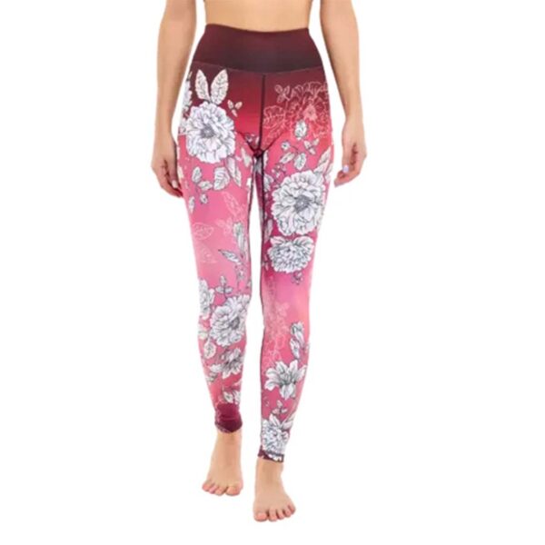 ⁦Floral Printed Set Yoga Pants Pilates Training Wear⁩ - الصورة ⁦4⁩