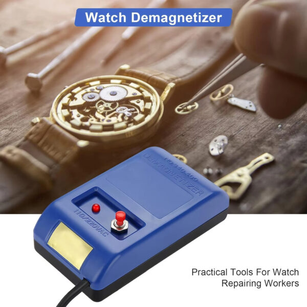 ⁦Electrical Demagnetizer Tools Compass Set For Watch Repair Degausser 110V220V Watch Repair Degausser Watch Repair Screwdriver Tweezers Electrical Demagnetise Demagnetizer Tools⁩ - الصورة ⁦4⁩