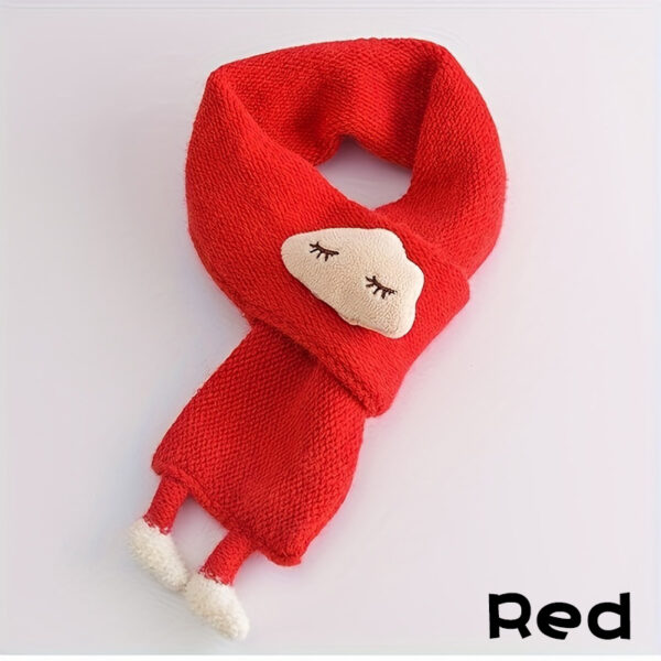 ⁦Children's Scarf, Girls Warm Knitted Scarf, Cute Cloud Neck Scarf For Autumn And Winter Kids Scarf Soft Warm Knit Neck Warmer Winter Classic Scarf For Boys Girls⁩ - الصورة ⁦3⁩